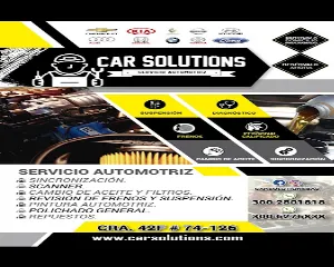 CAR SOLUTIONS. CENTRO DE SERVICIO AUTOMOTRIZ Y DIAGNOSTICO. CAMBIO DE ACEITE, REVISIONES DE FRENOS, SERVICIO DE ESCANER.